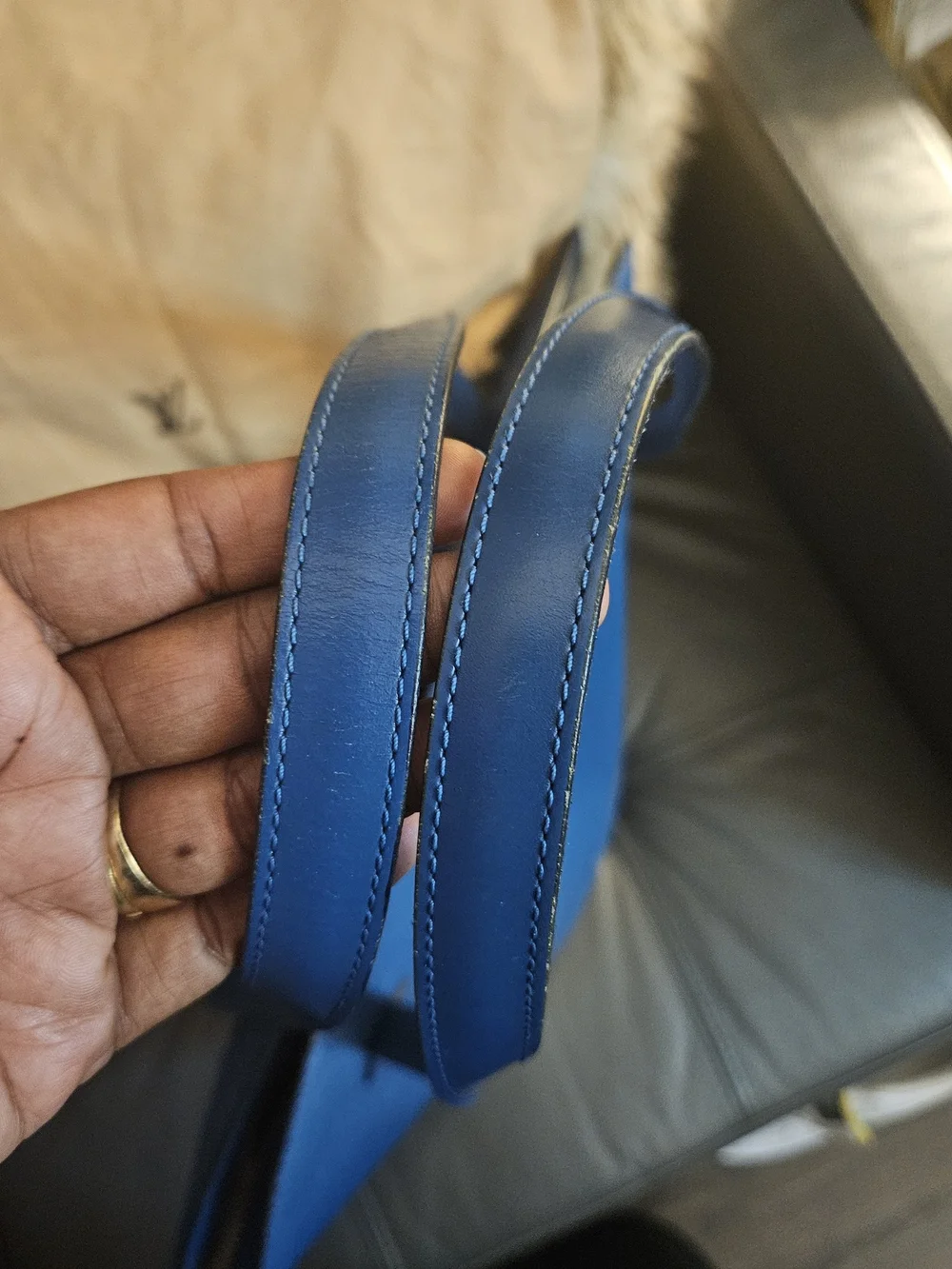 Louis Vuitton Blue Epi Leather Tote with Matching Agenda